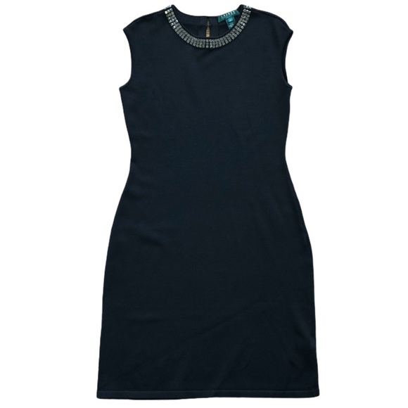 Ralph Lauren Formal Rhinestone Neckline Cocktail Dress - Picture 7 of 15